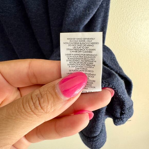 Cabi Blue Double V Short Sleeve Soft Tee - Small - Picture 5 of 7